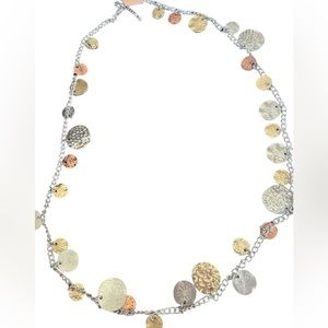 Beadazzle Iridescent Beaded Coin Necklace